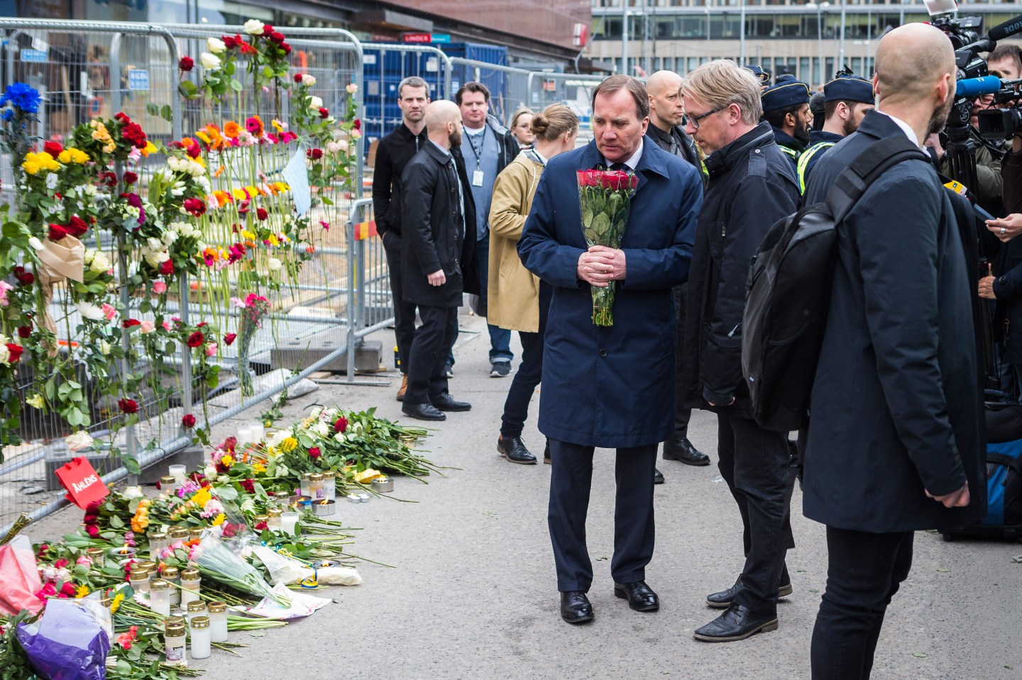 Aftermath of Stockholm Truck Attack