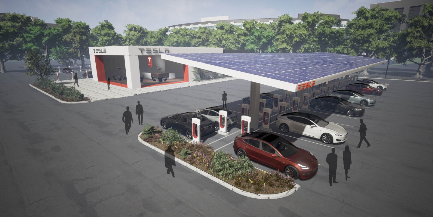Tesla Wants to Turn Superchargers Into Full-Service Convenience Stores