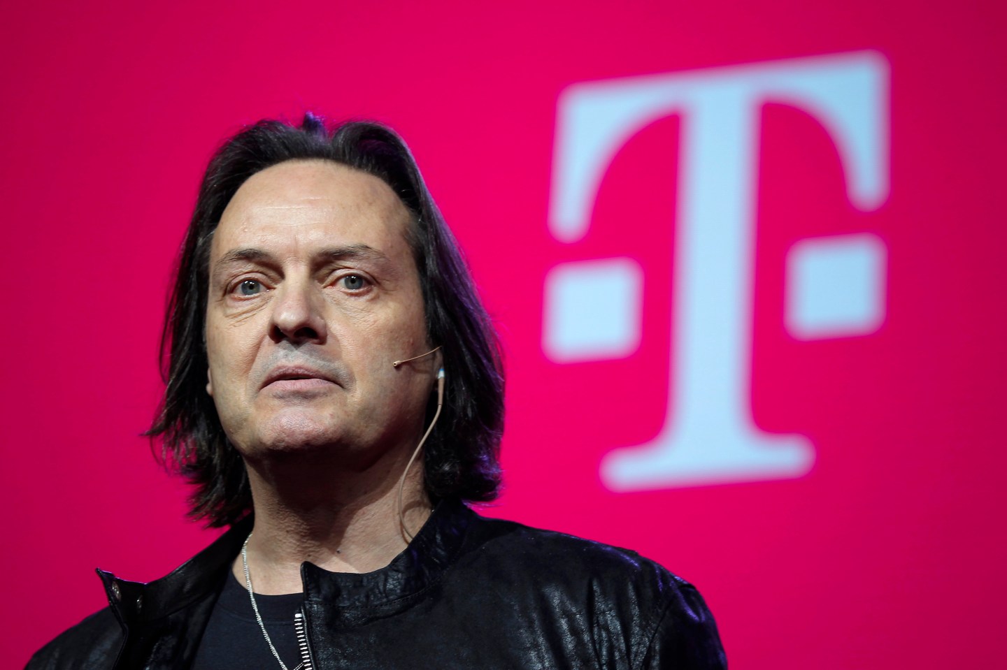 T-Mobile CEO Legere speaks to guests during their company's Un-carrier 9.0 event in New York