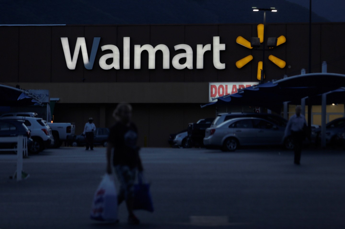 The logo of Walmart is seen in one of their stores in Monterrey, Mexico