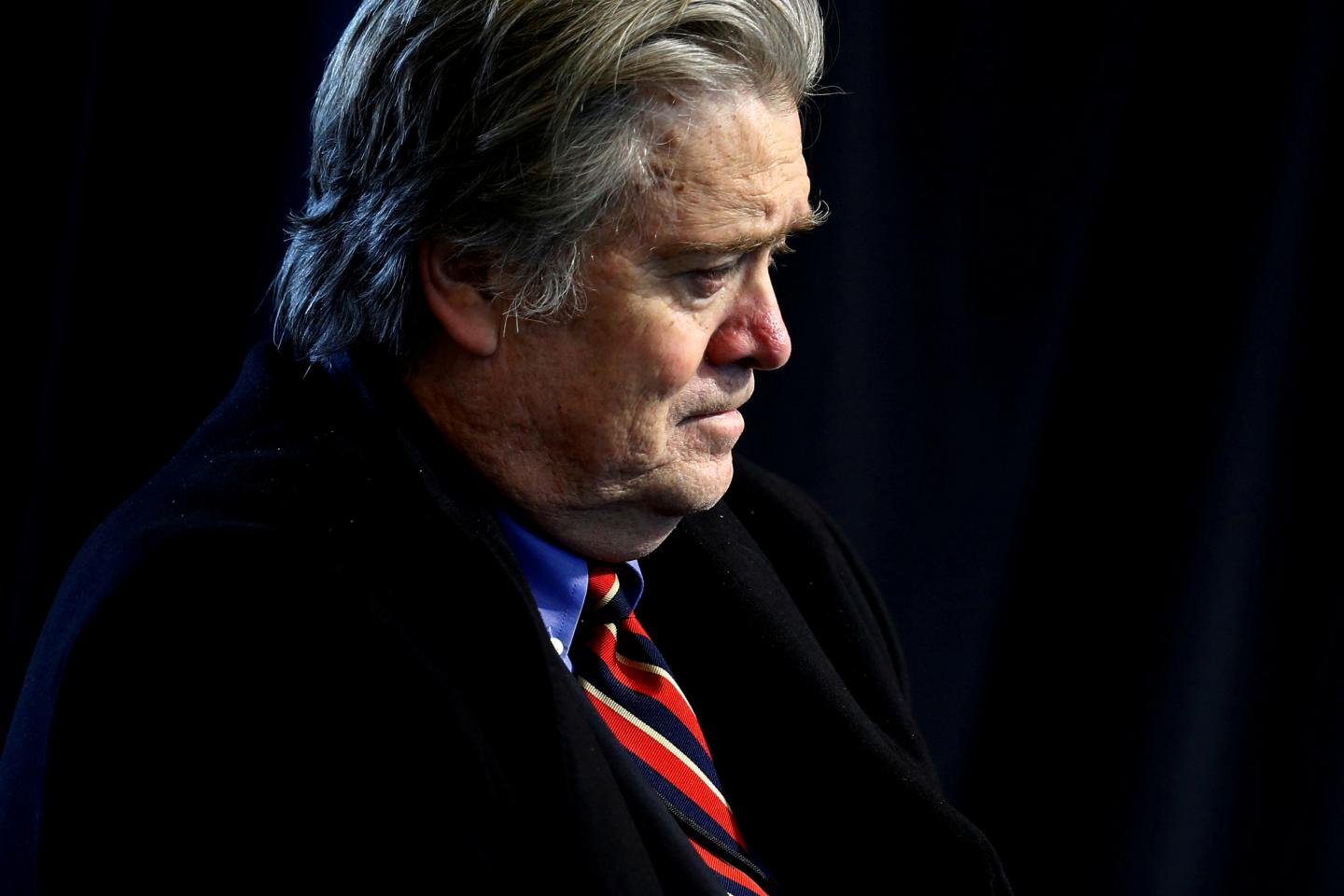 Bannon attends a roundtable discussion in Ypsilanti Township