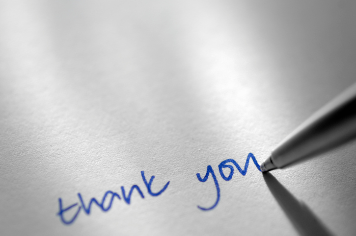 The right thank you note after a job interview can make sure you get called back.