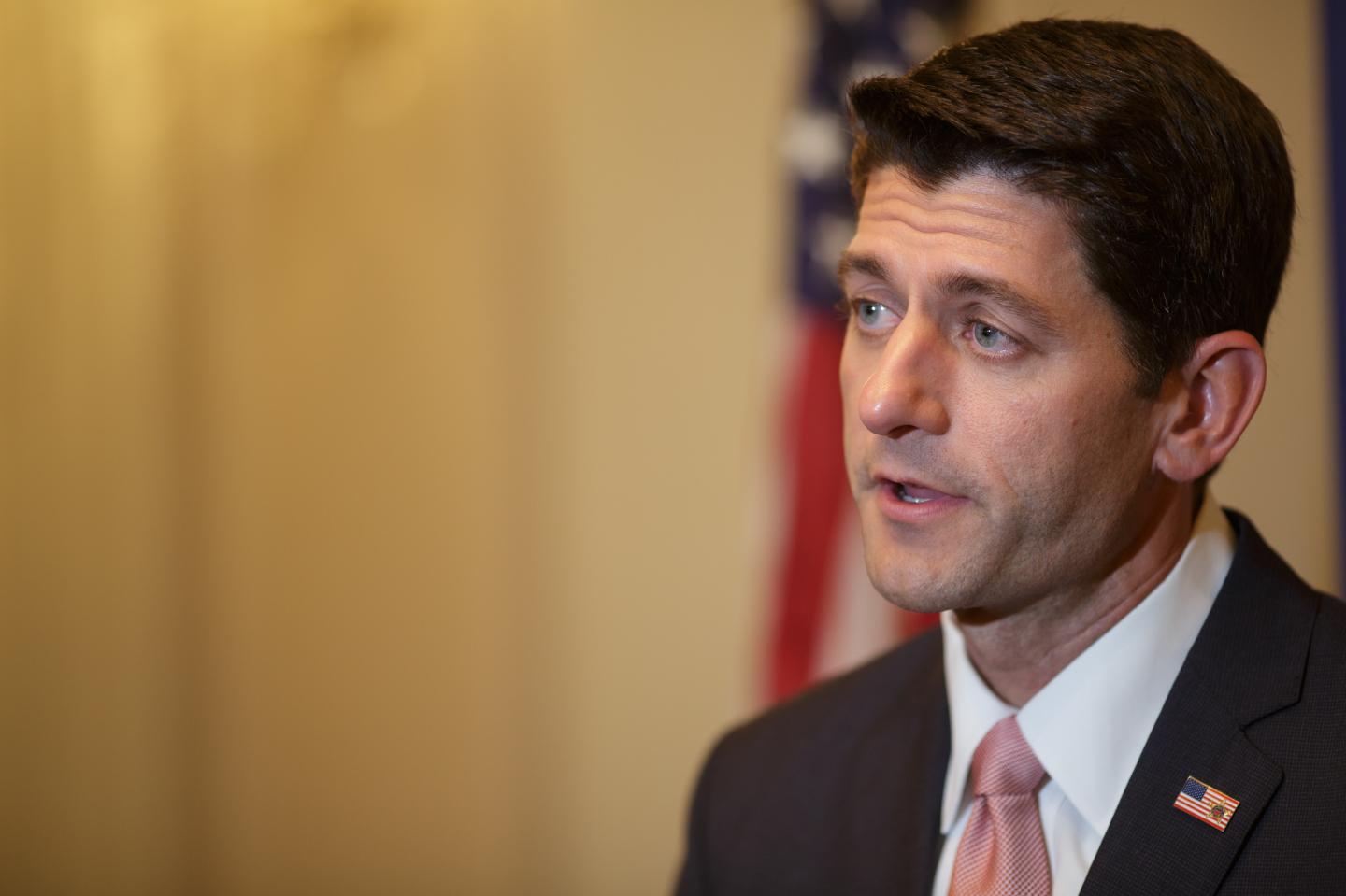 Mitt Romney Interviews Former Running Mate Paul Ryan In Chicago