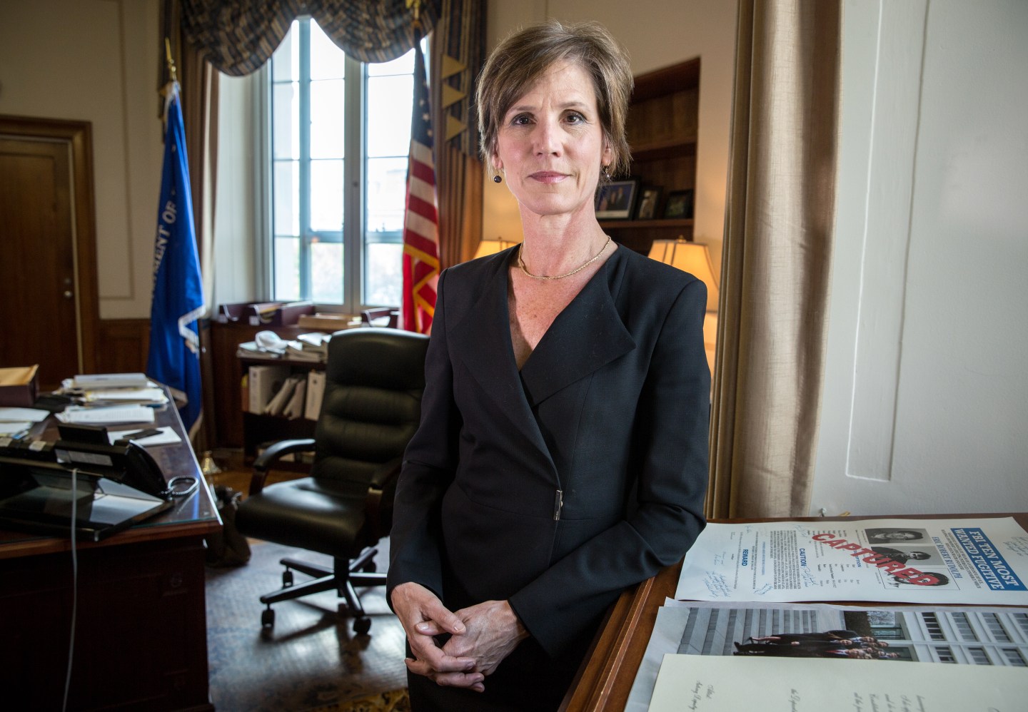 Former acting Attorney General Sally Yates testifies Monday before a Senate Judiciary subcommittee investigating Russian interference in the 2016 presidential election.