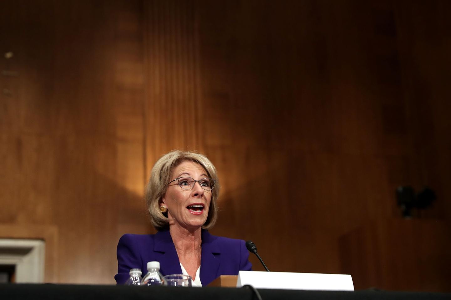 Trump's Selection For Education Secretary Betsy DeVos Testifies During Her Senate Confirmation Hearing