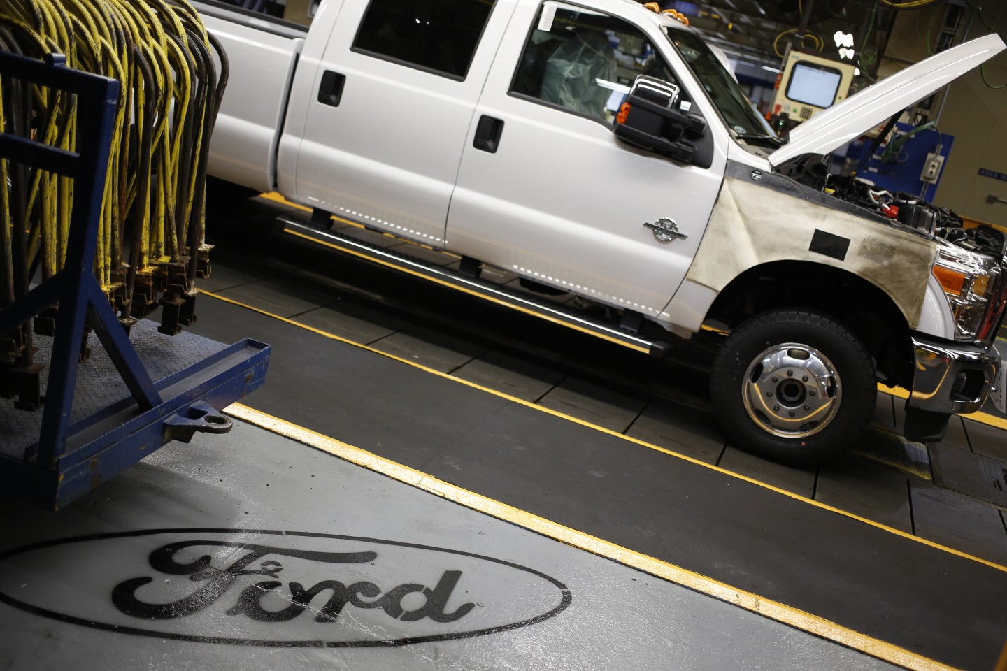 Ford Motor Co. Makes Announcement At Assembly Plant