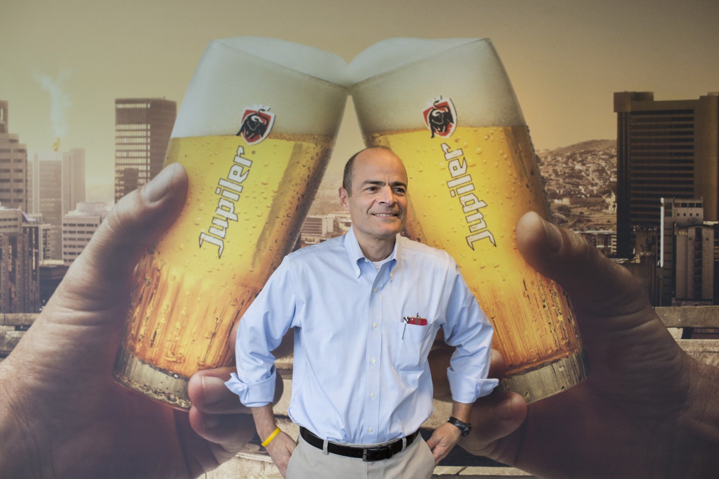 Anheuser-Busch InBev NV Chief Executive Officer Carlos Brito Attends Full Year Results News Conference As Mainstream Beer Demand Dries Up