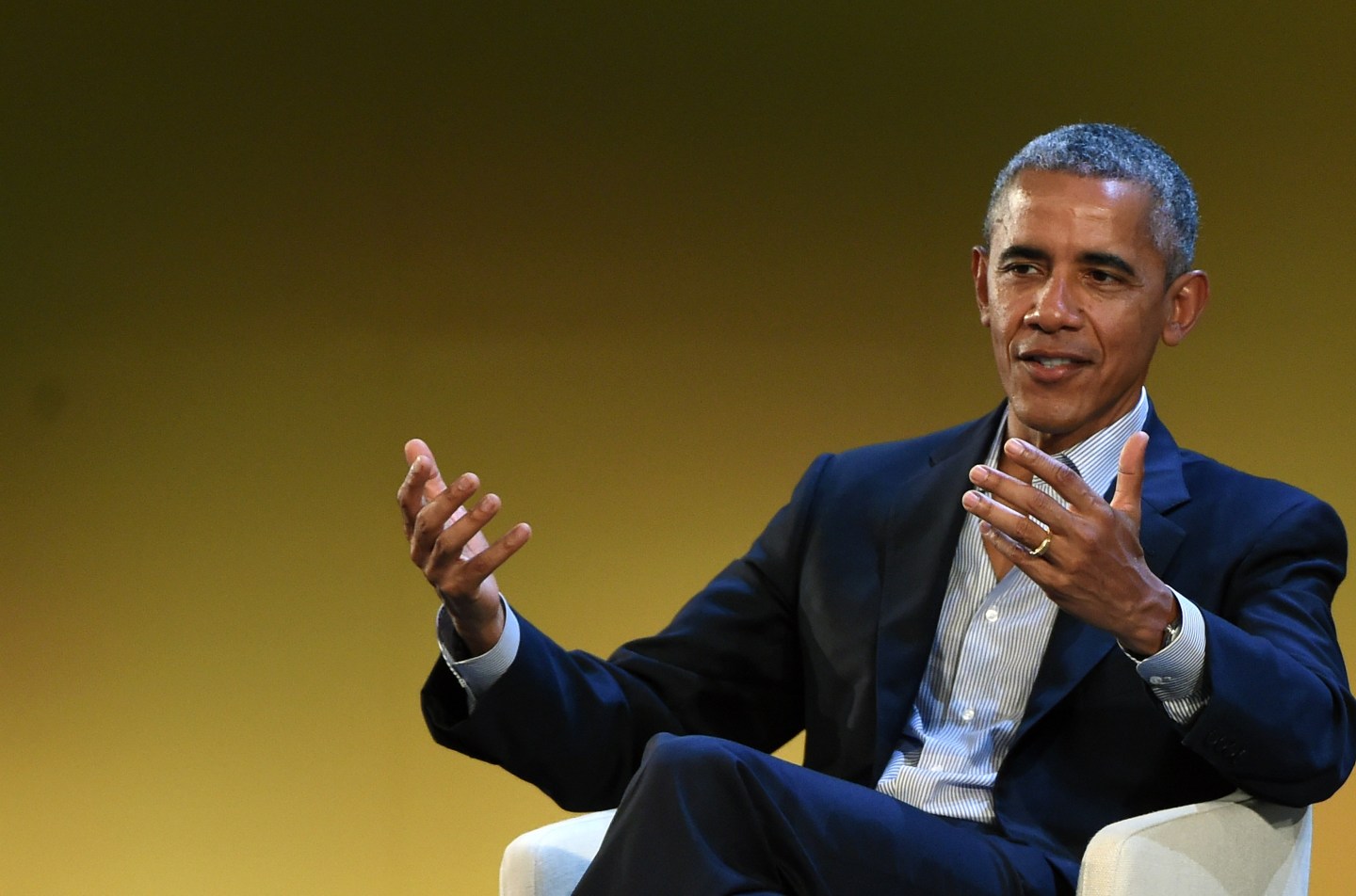 Barack Obama Attends 'Seeds&amp;Chips' In Milan