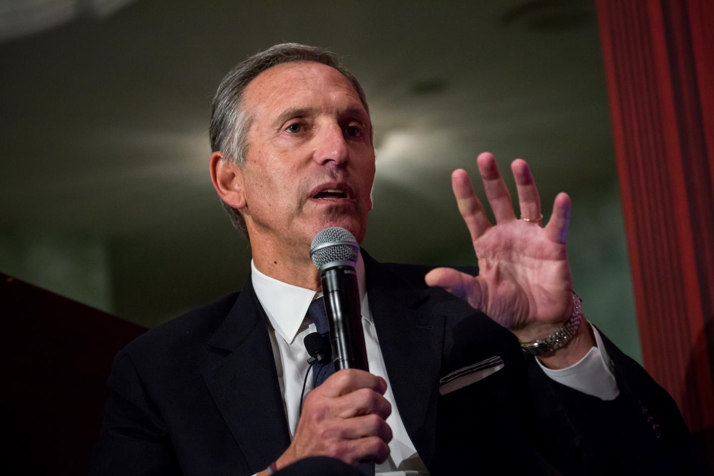 Starbucks Corp. Chairman Howard Schultz Speaks At The Economic Club Of New York