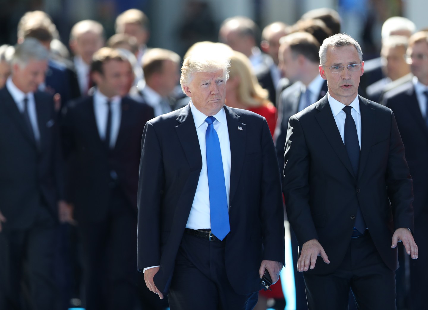 U.S. President Donald Trump Attends NATO World Leaders' Summit