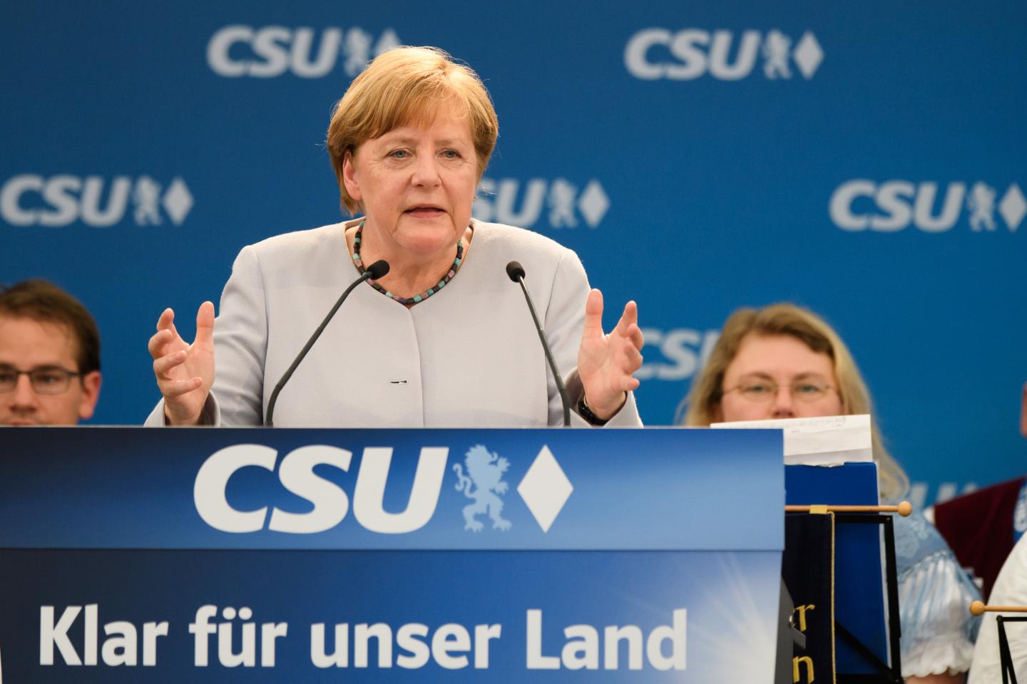 Merkel And Seehofer Meet At Munich Fest