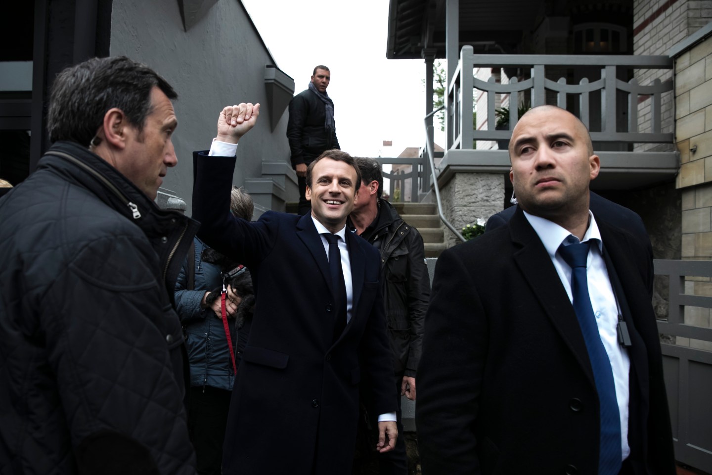 Presidential Candidate Emmanuel Macron Votes In Le Touquet