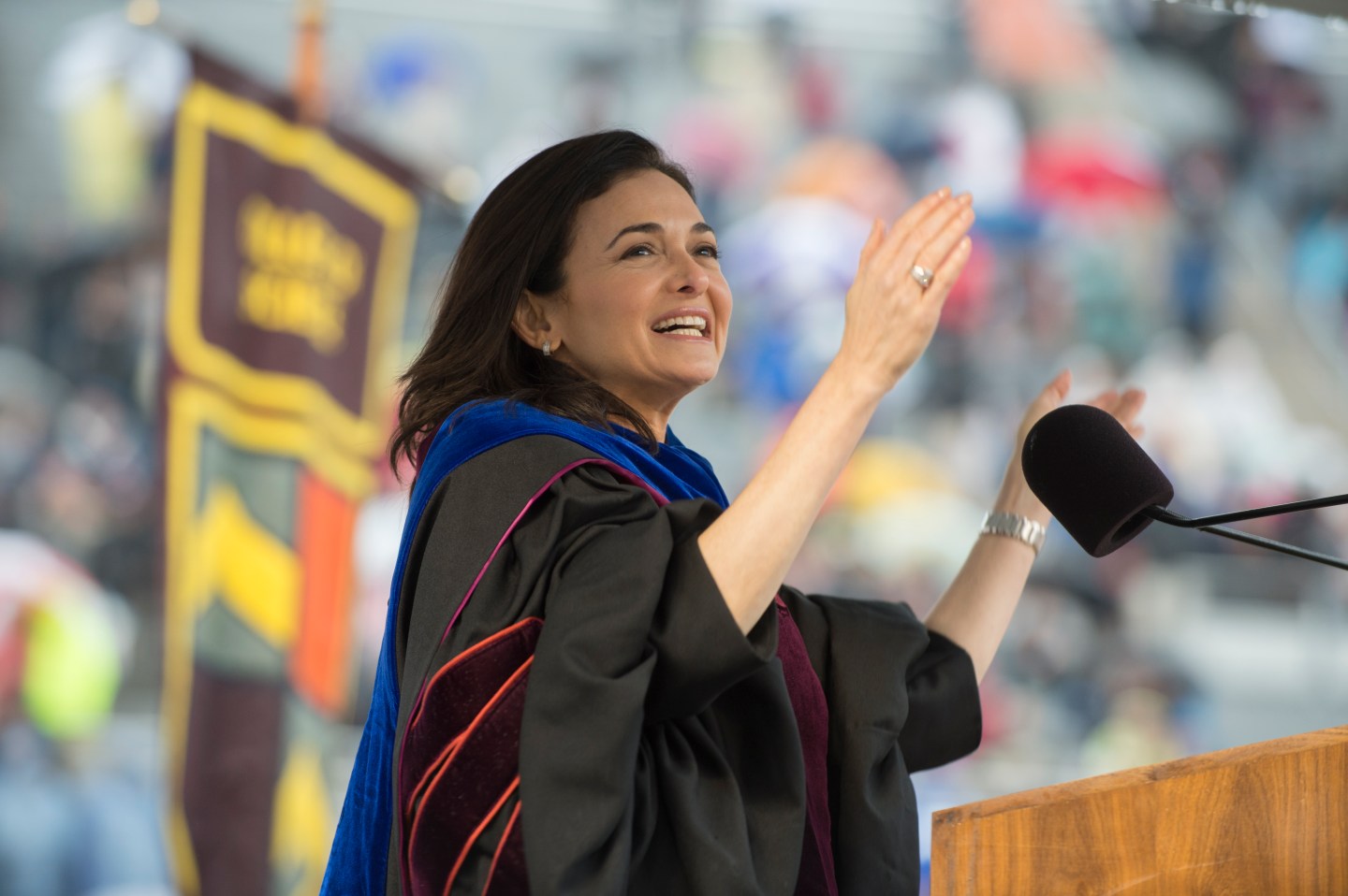 University Commencement Ceremony, Lane Stadium, Sheryl Sandberg