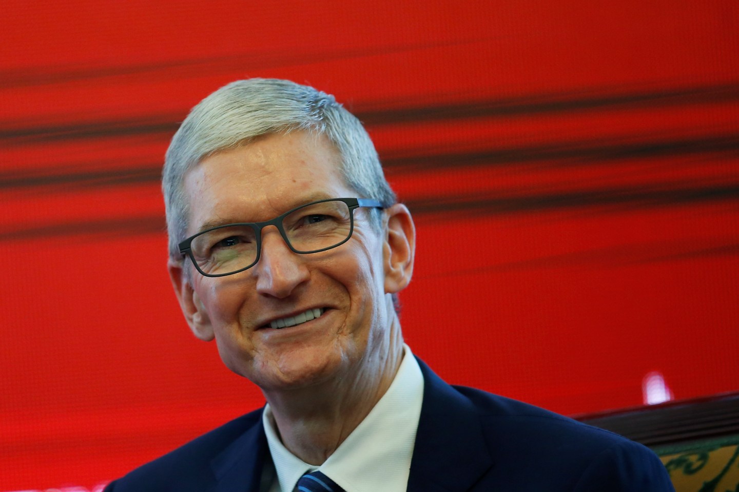Apple CEO Tim Cook attends the China Development Forum in Beijing