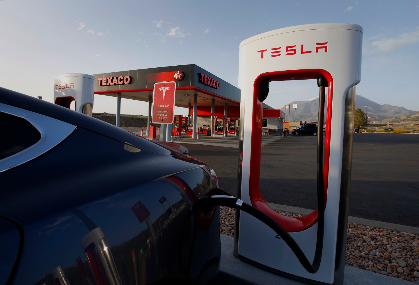 A Tesla Motors Inc. Charging Station Ahead Of Earnings Figures