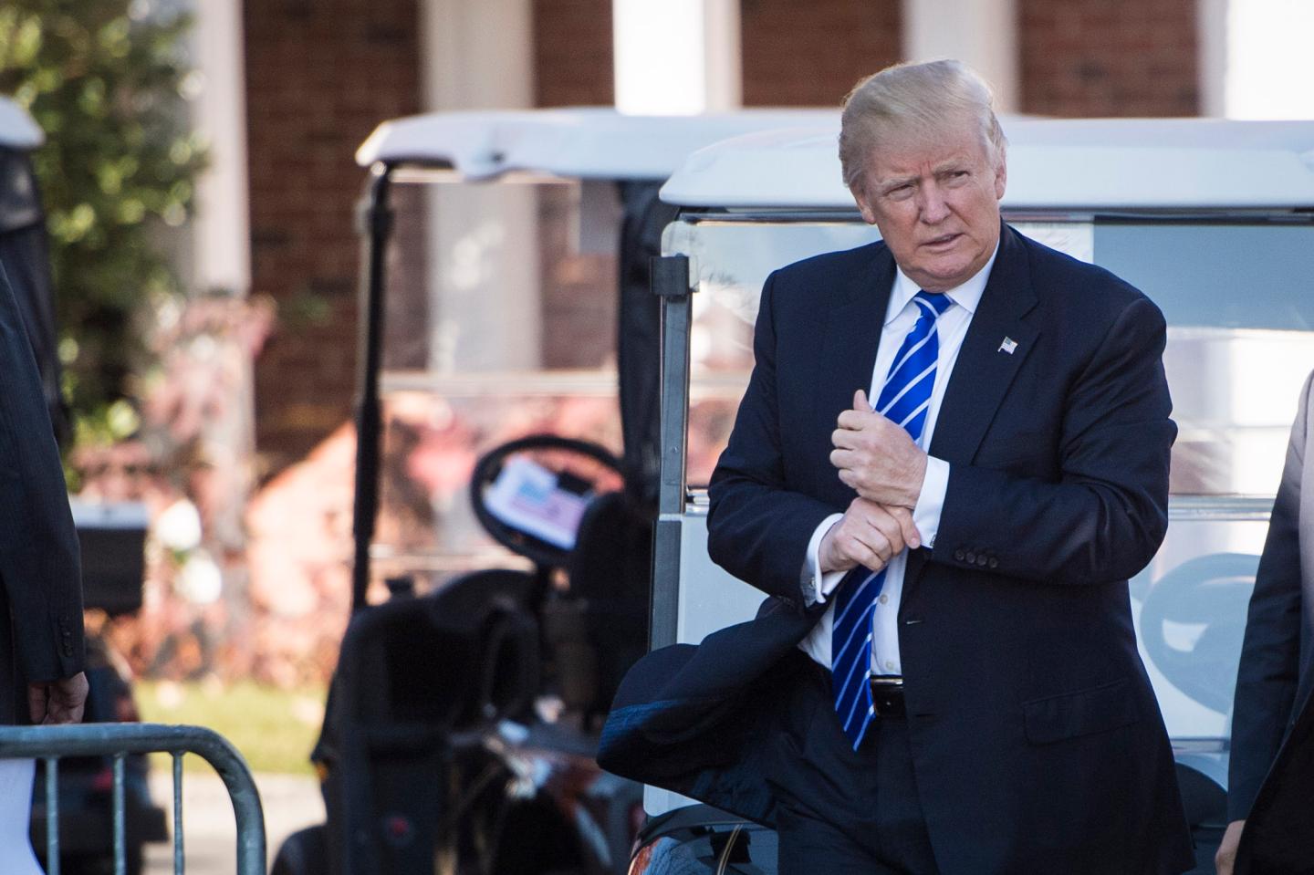 Republican presidential elect Donald Trump at Trump National Golf Club Bedminster in Bedminster Township, N.J.