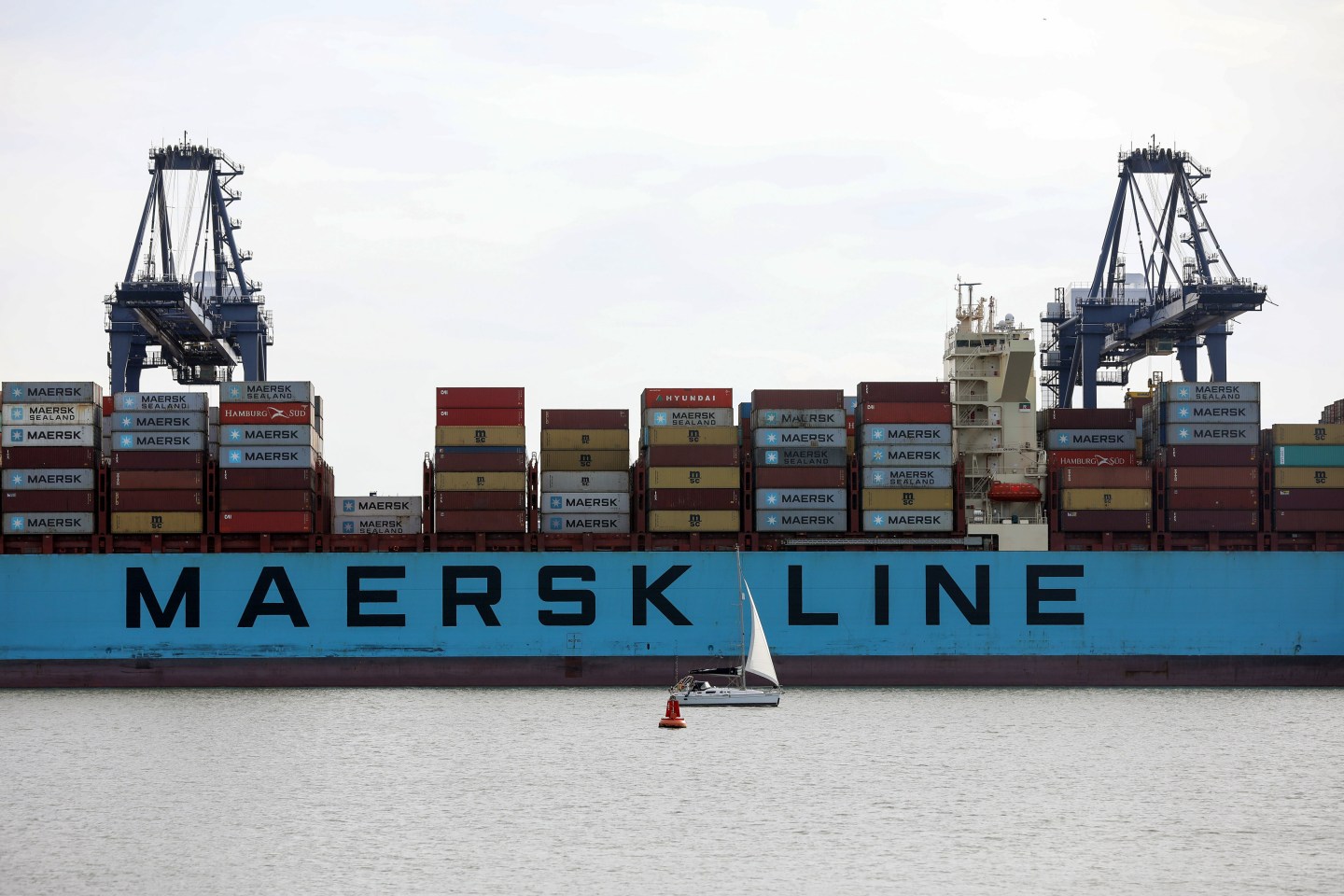 Container Ship OOCL Hong Kong Departs Port Of Felixstowe Ltd.