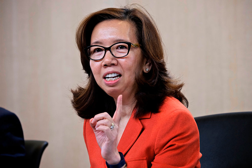 Wan Ling Martello, chief financial officer of Nestle SA, gestures as she speaks during a news conference to announce the company's full-year results at their headquarters in Vevey, Switzerland, on Thursday, Feb. 19, 2015. Nestle, the world's biggest food company, forecast 2015 sales growth near the low end of its long-term target after reporting the slowest annual sales growth in five years, hit by stagnant revenue in China. Photographer: Gianluca Colla/Bloomberg *** Local Caption *** Wan Ling Martello