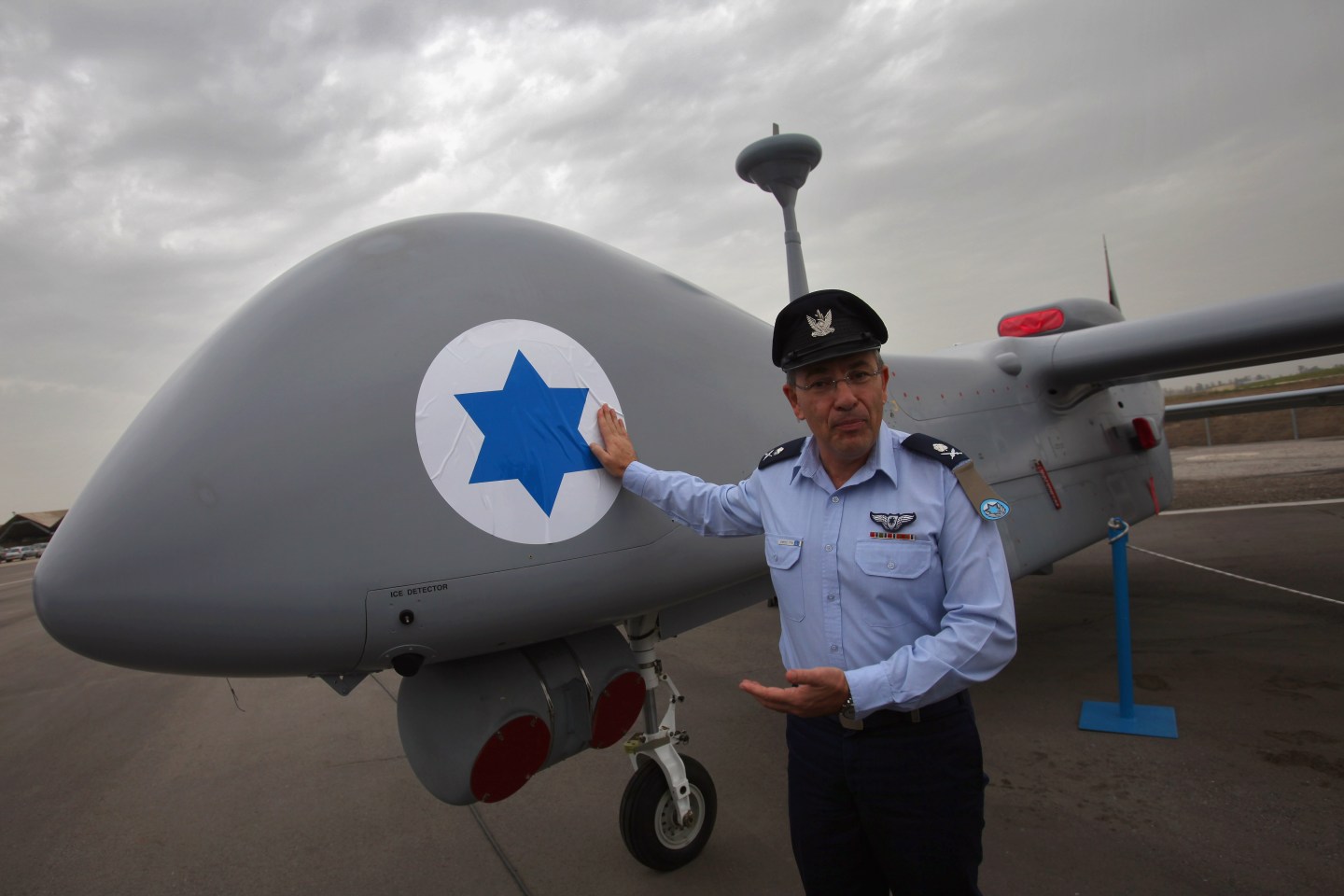 Israeli Airforce unmanned aerial vehicle Heron TP.