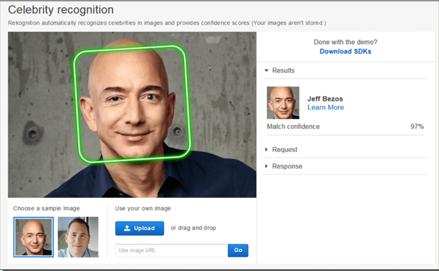 Amazon’s Latest Software Can Identify Celebrities, Even Jeff Bezos