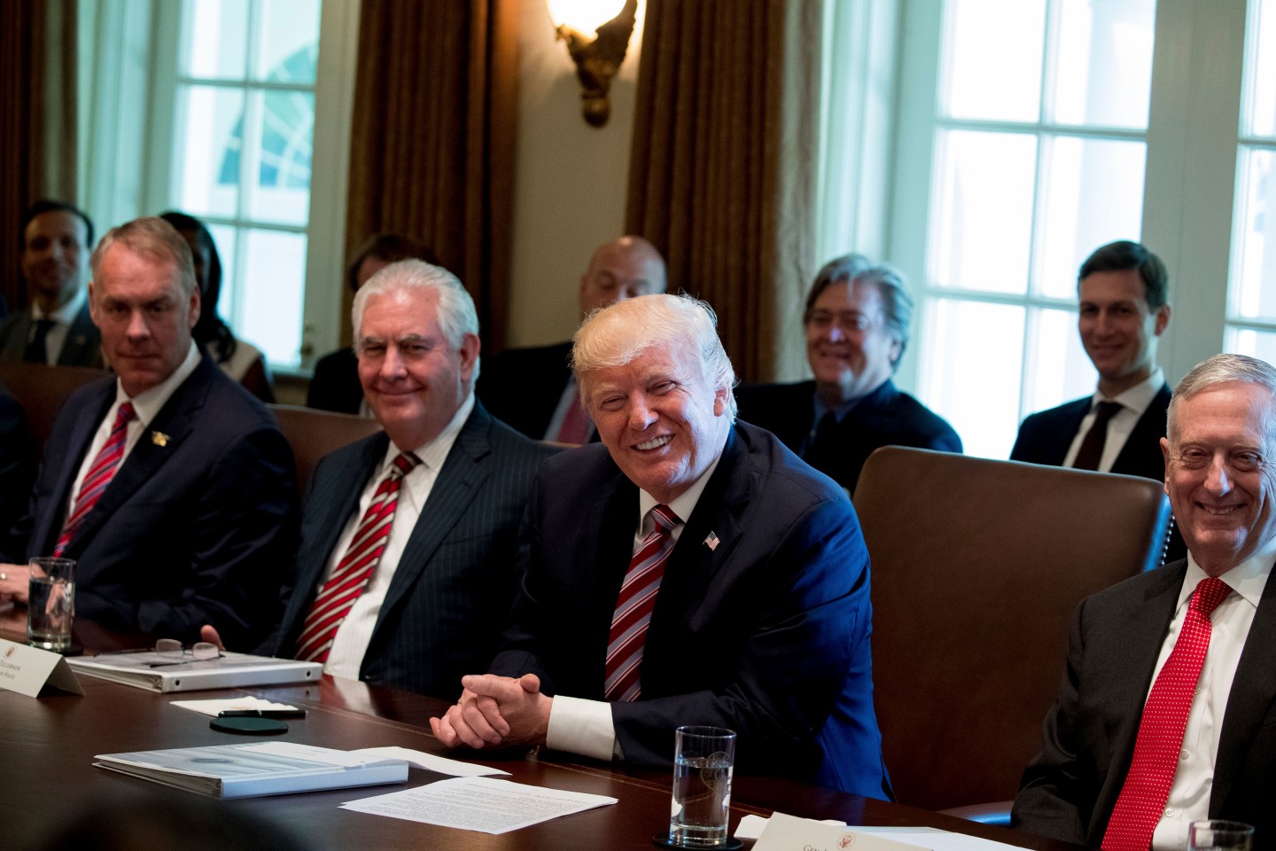 Donald Trump, Ryan Zinke, Rex Tillerson, Jim Mattis