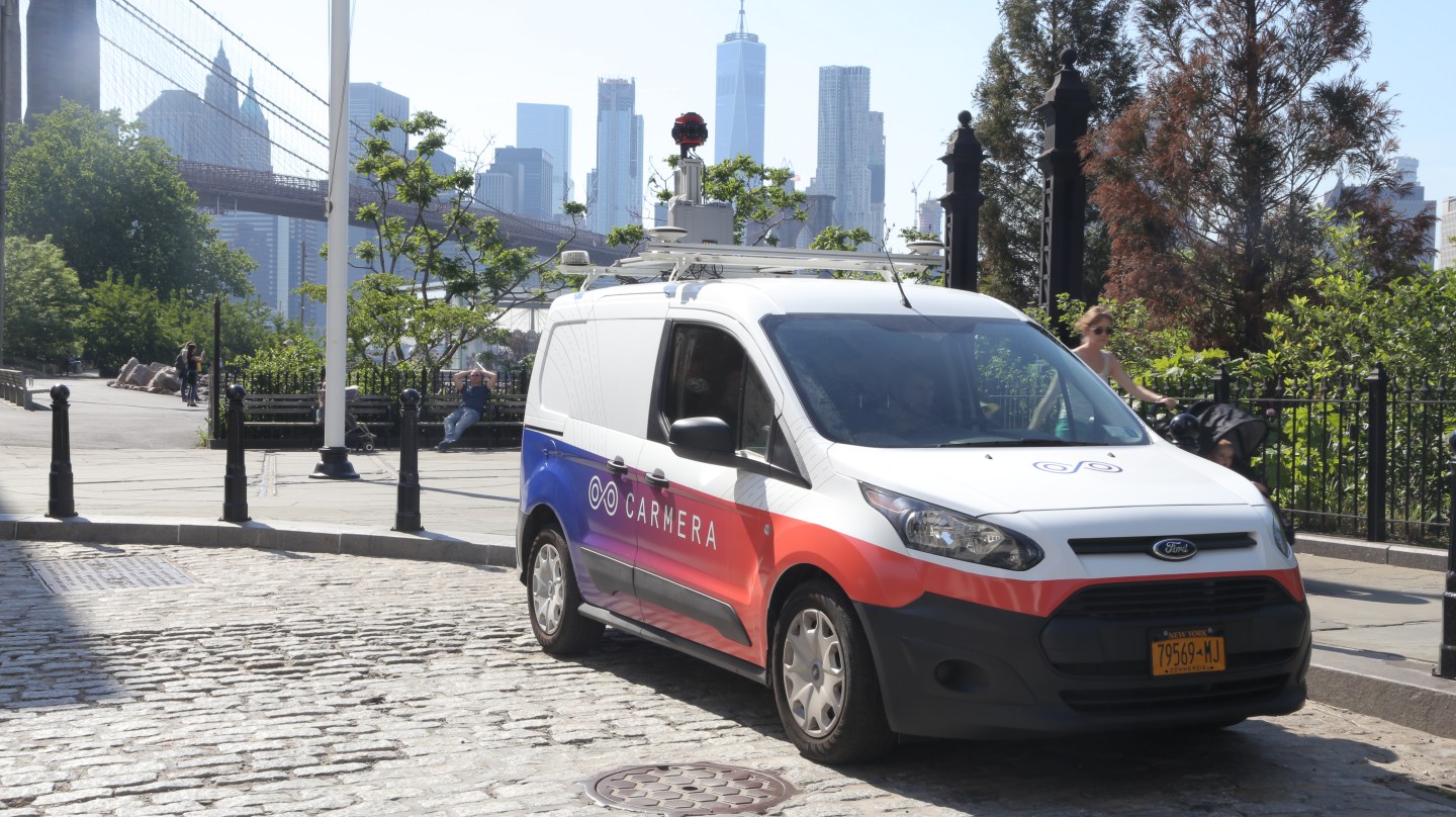 Carmera's own data collection car in Brooklyn, New York.