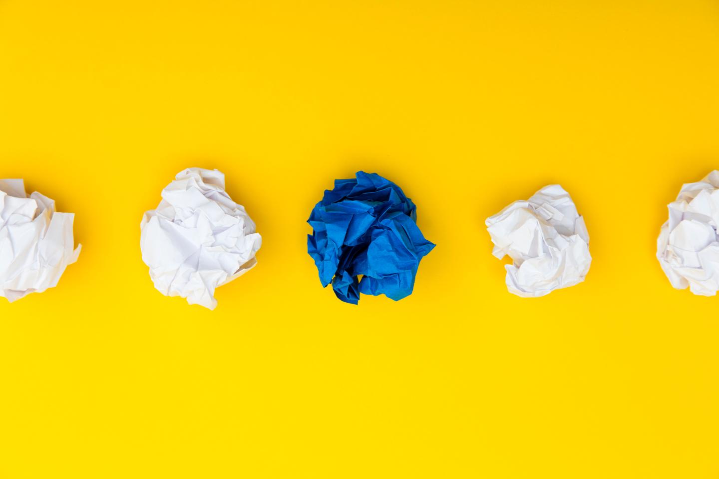 Crumpled paper ball