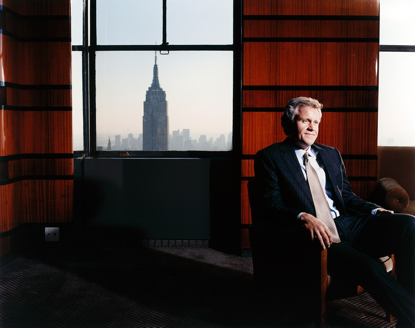 General Electric CEO Jeff Immelt in his office at the GE Building.