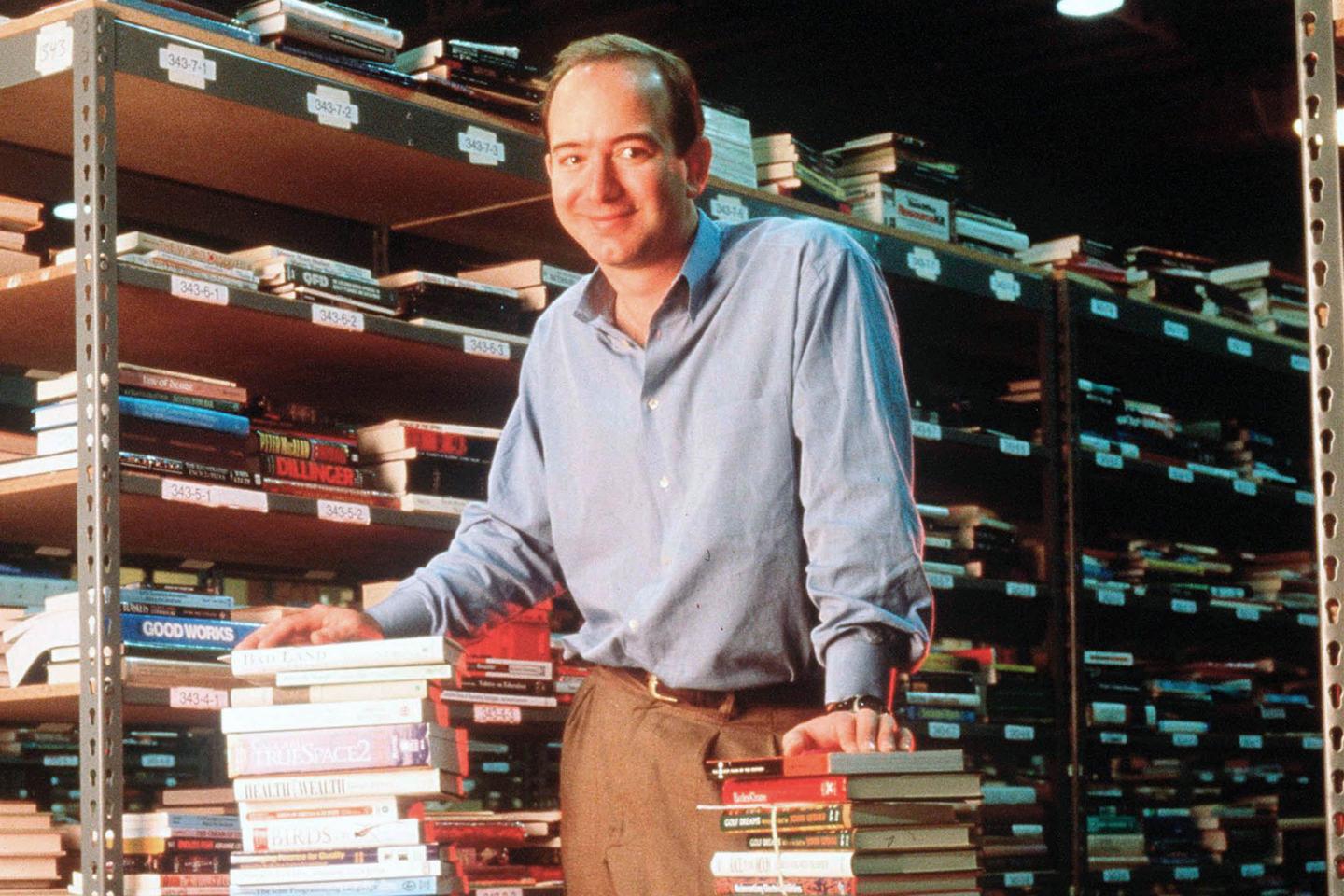Jeff Bezos Founder &amp; CEO Of Amazon Com Poses For Portrait January 1 1997 In Seattle W