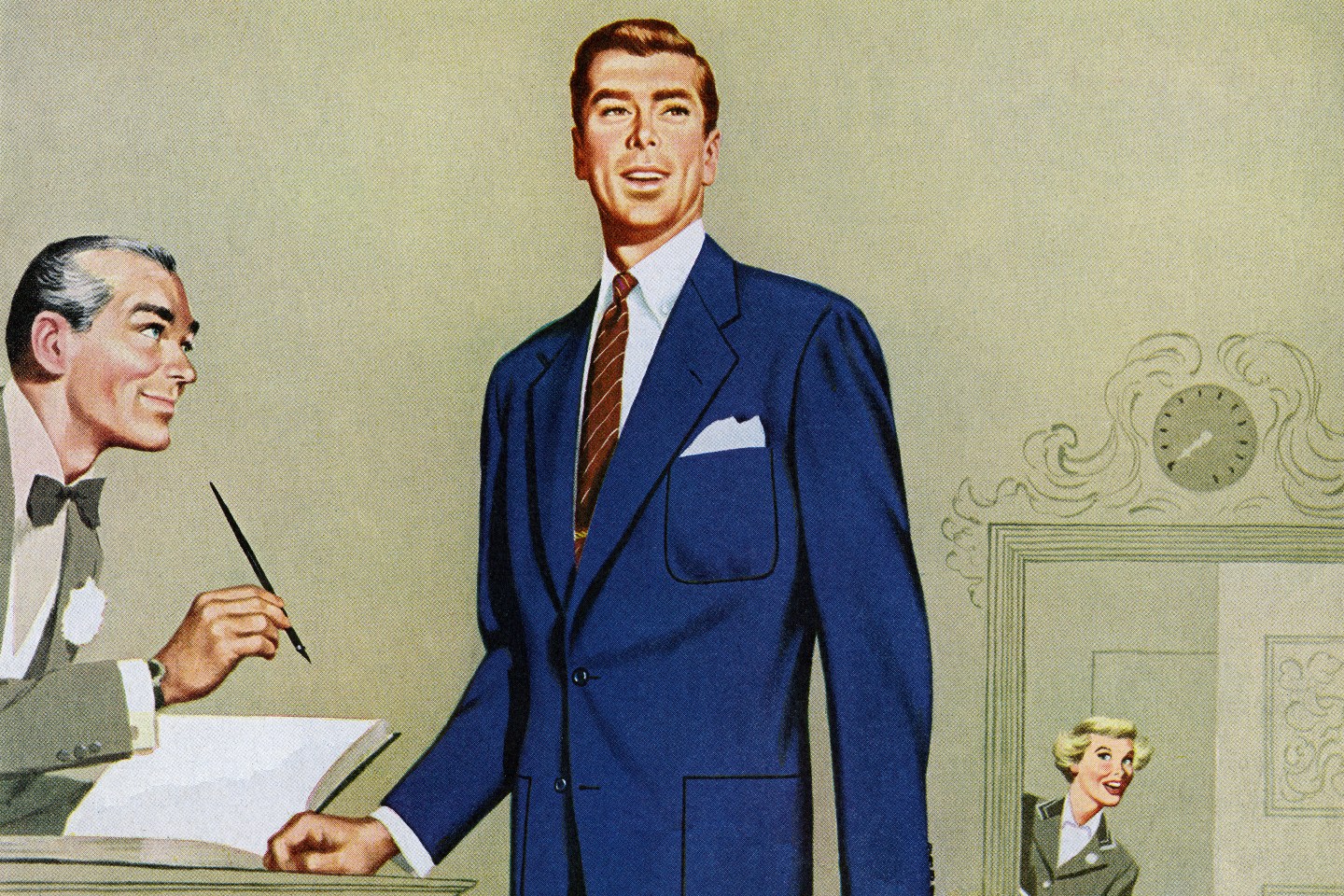 Mr. Perfect Posing By A Desk