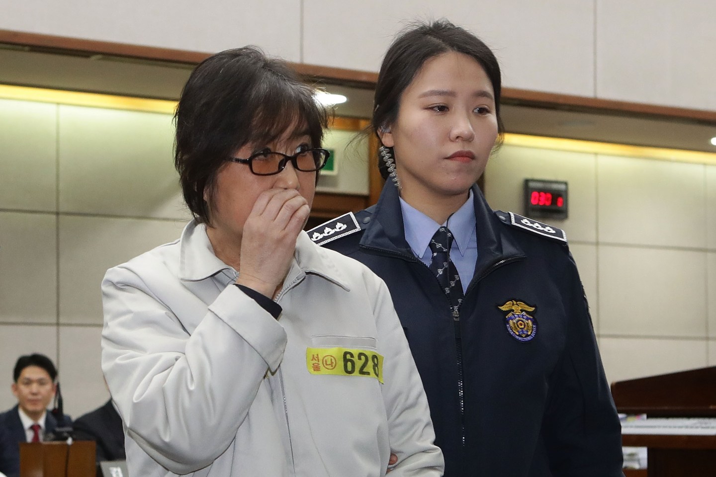 Choi Soon-Sil Appears at Court Trial