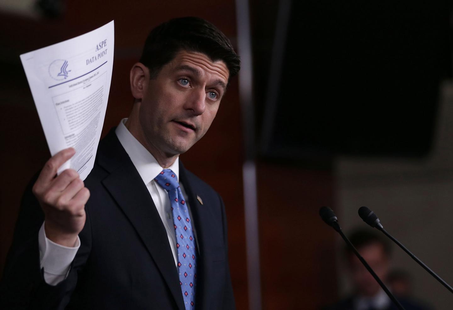 House Speaker Paul Ryan Holds Weekly Press Briefing At The Capitol