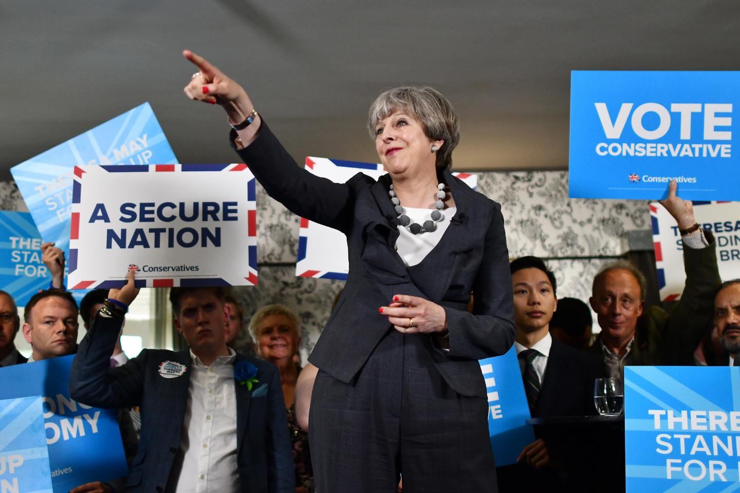 Theresa May Campaigns Around The UK