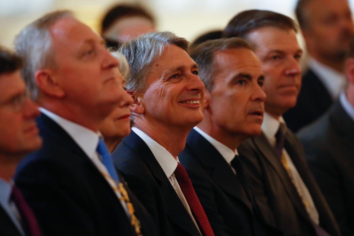 Bank Of England Governor Mark Carney And U.K. Chancellor Of The Exchequer Philip Hammond Speak At Mansion House Breakfast