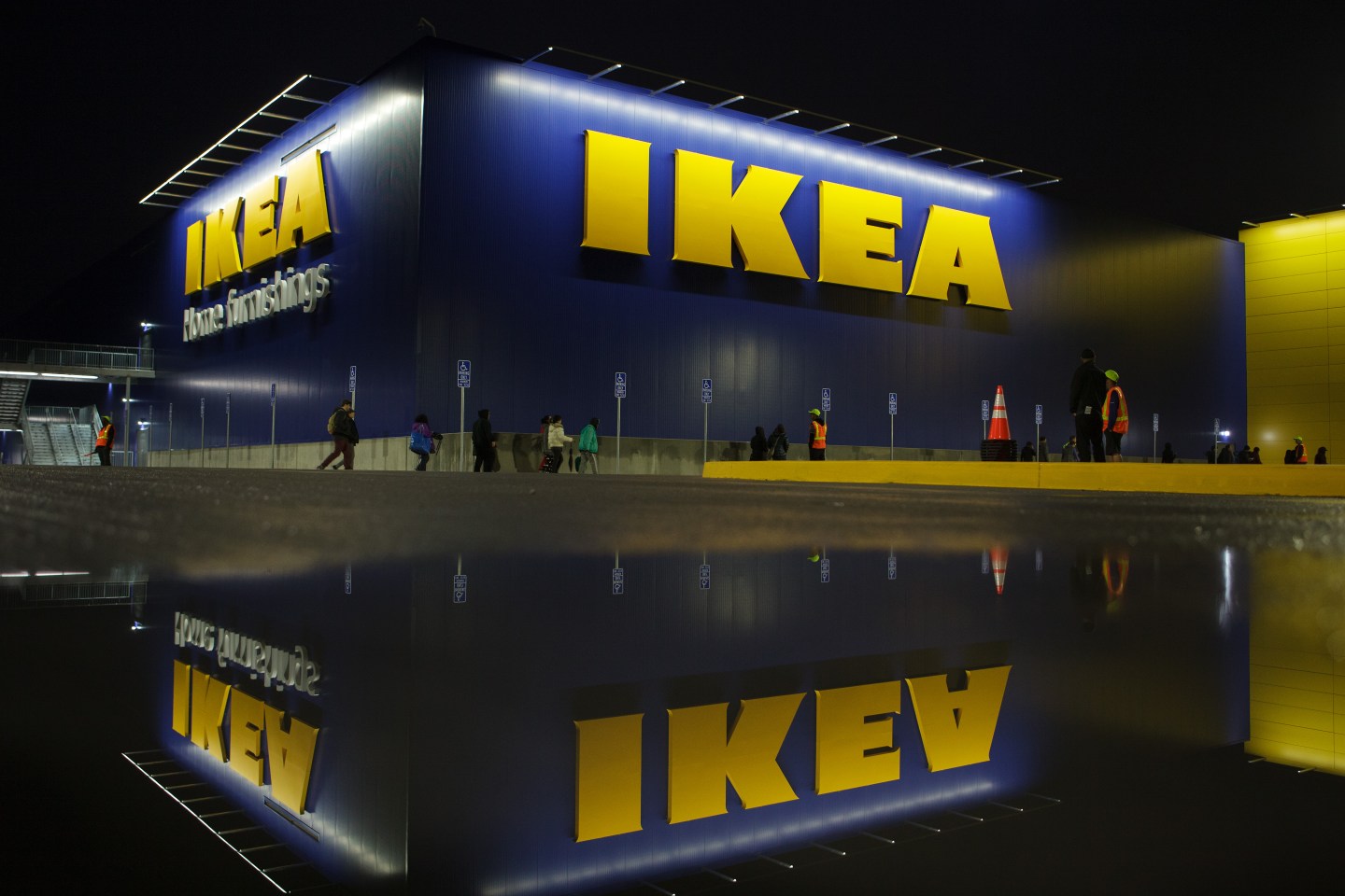 Shoppers Attend The Grand Opening Of The IKEA Burbank Store