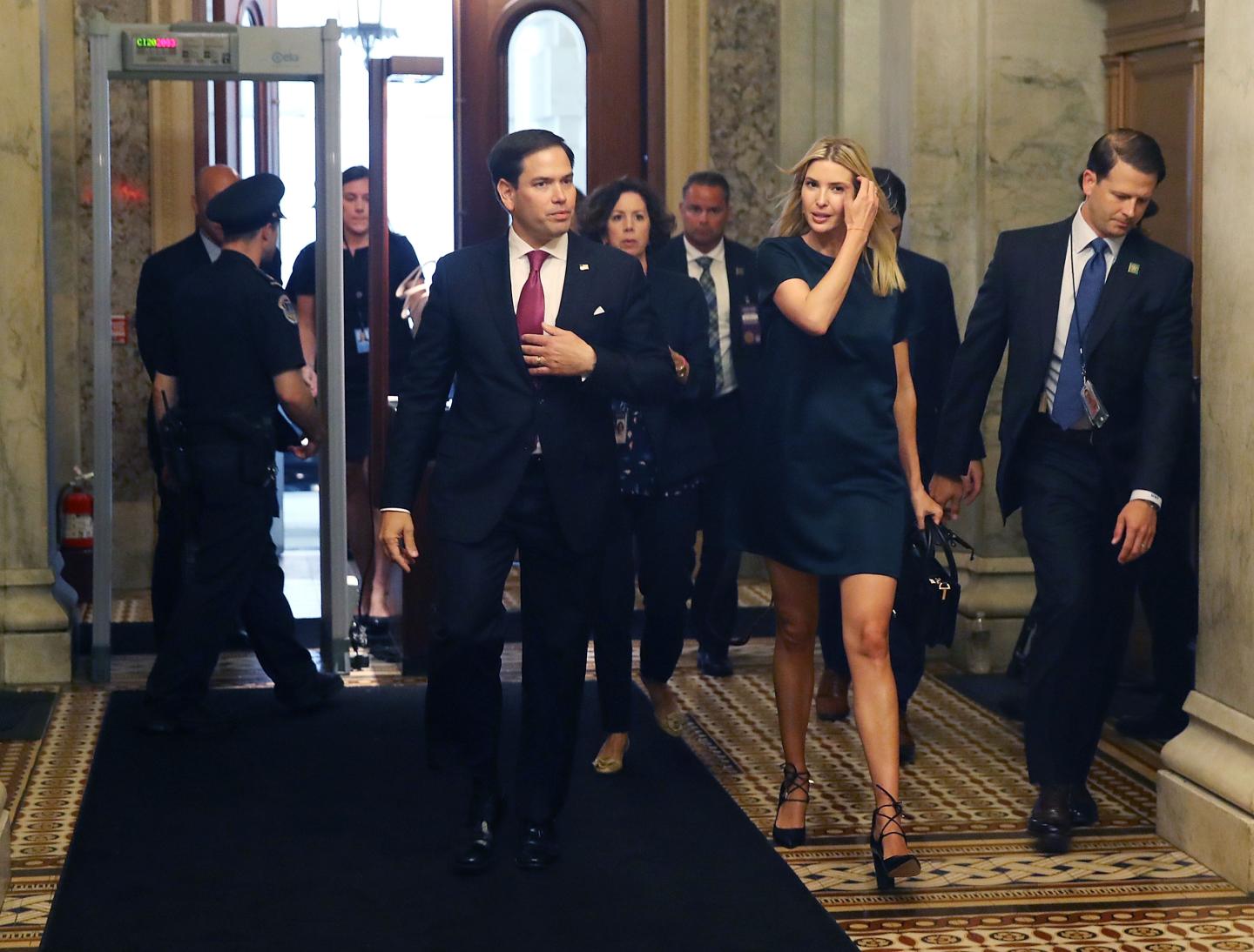 Ivanka Trump Discusses Paid Family Leave With Senators On Capitol Hill
