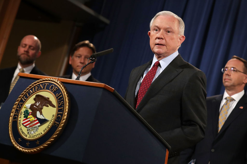 AG Jeff Sessions Announces Int'l Cybercrime Enforcement Action At Justice