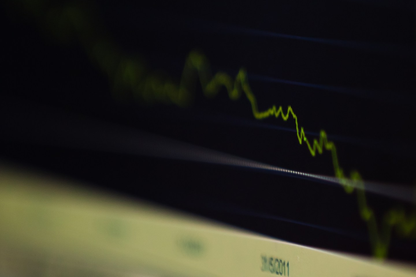 Picture of a real time monitor taken at the visitor's space in San Paulo Stock Exchange, Sao Paulo, Brazil