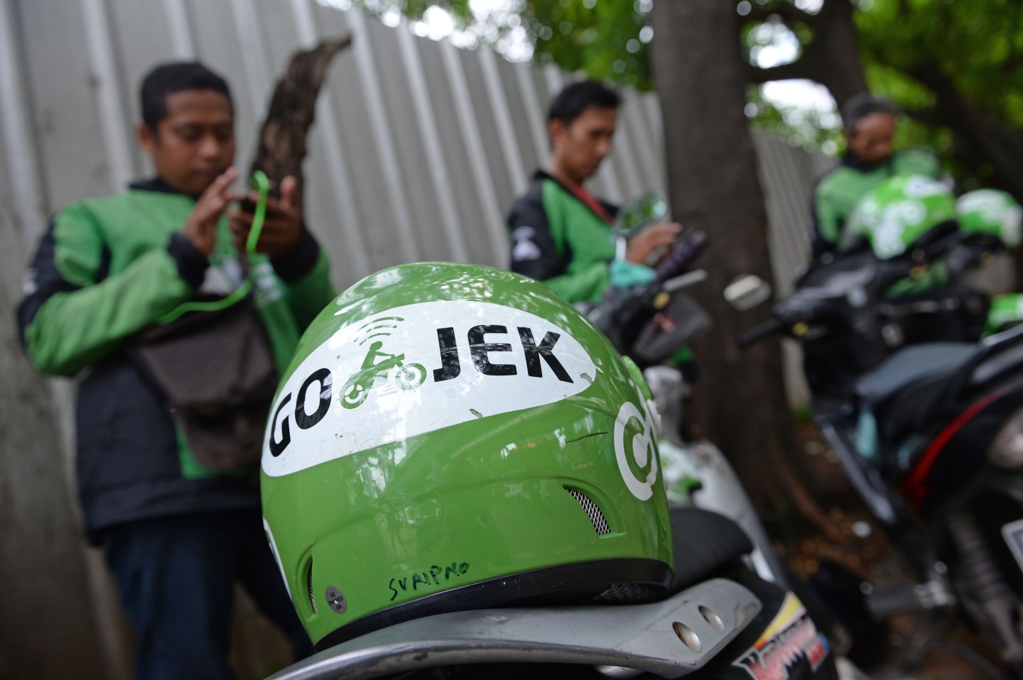 Go-Jek Chief  Executive Officer Nadiem Makariem Portraits And Operations In Jakarta
