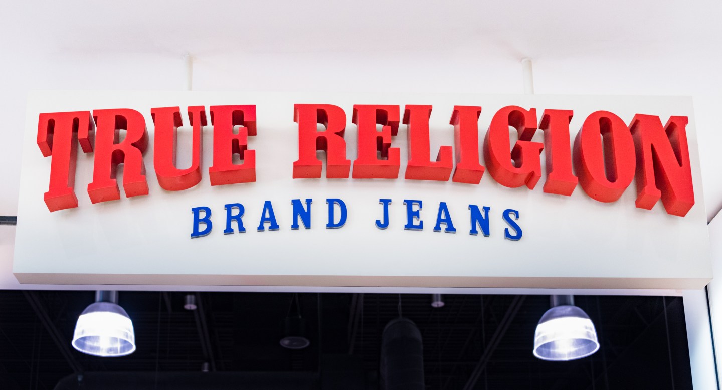 True Religion Brand Jeans shop entrance: The company sell