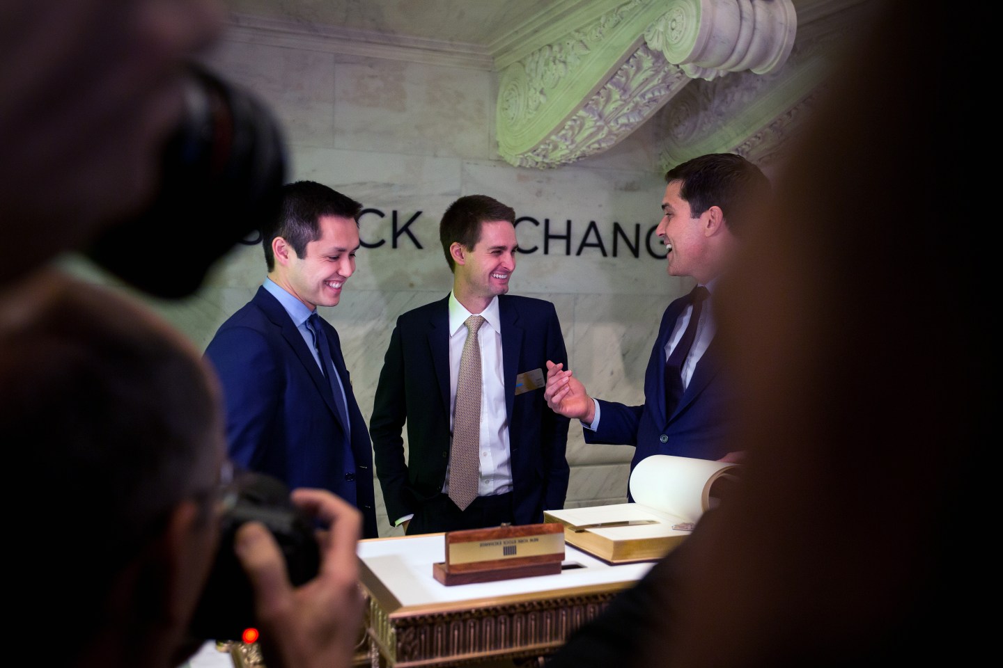 Trading On The Floor Of The NYSE As All Eyes on Snap After 2017's First Tech IPO Prices Above Range