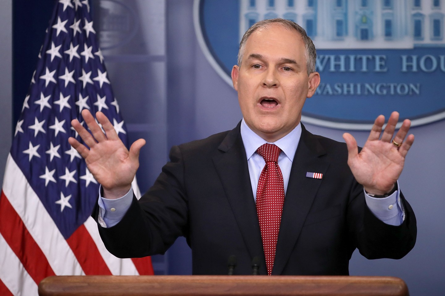 EPA Administrator Pruitt Joins Sean Spicer For Daily White House Press Briefing