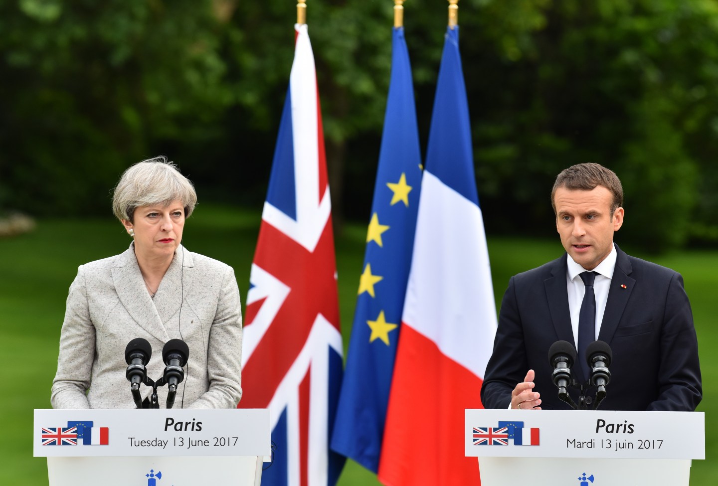 Emmanuel Macron - Theresa May meeting
