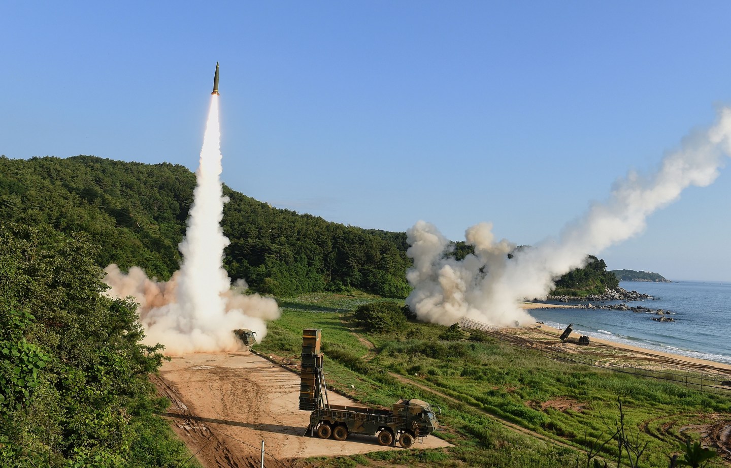 U.S. And South Korean Military Launch Missile Ballistic Exercise