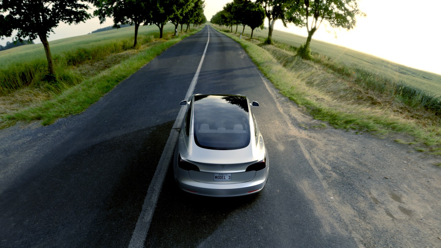 The Tesla Model 3.