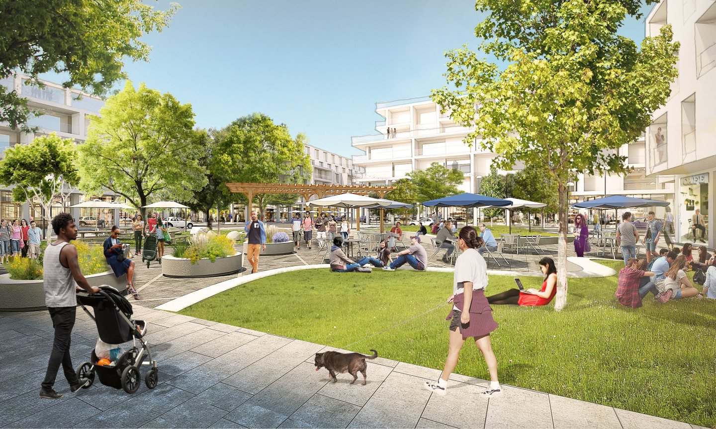 A mock up of the Willow Campus Retail Park.
