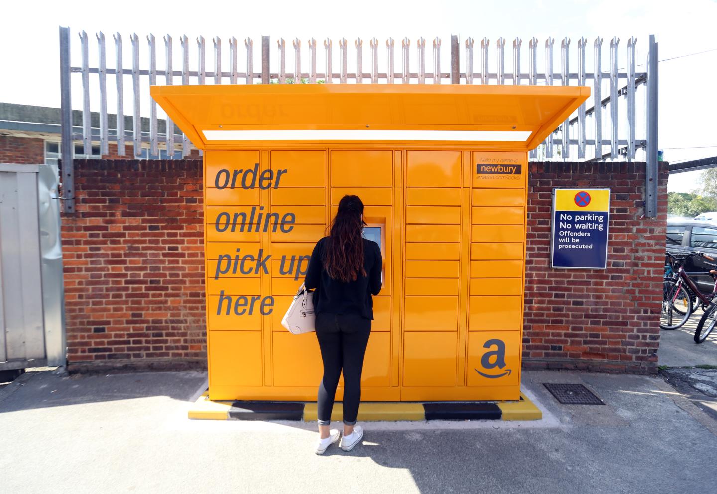 An Amazon pickup and collect locker.