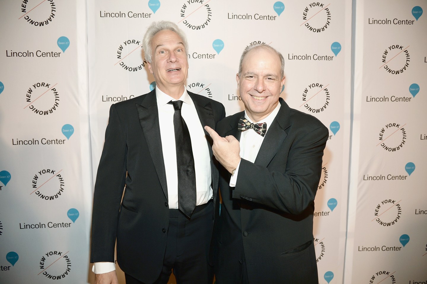 Former Morgan Stanley COO Jim Rosenthal (L) and President of Lincoln Center Jed Bernstein.