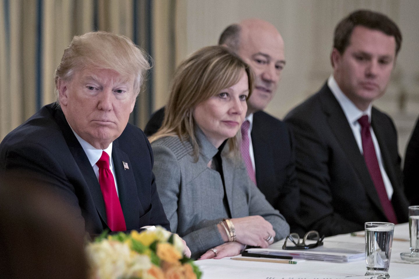 President Trump Participates In Strategic And Policy Forum At The White House