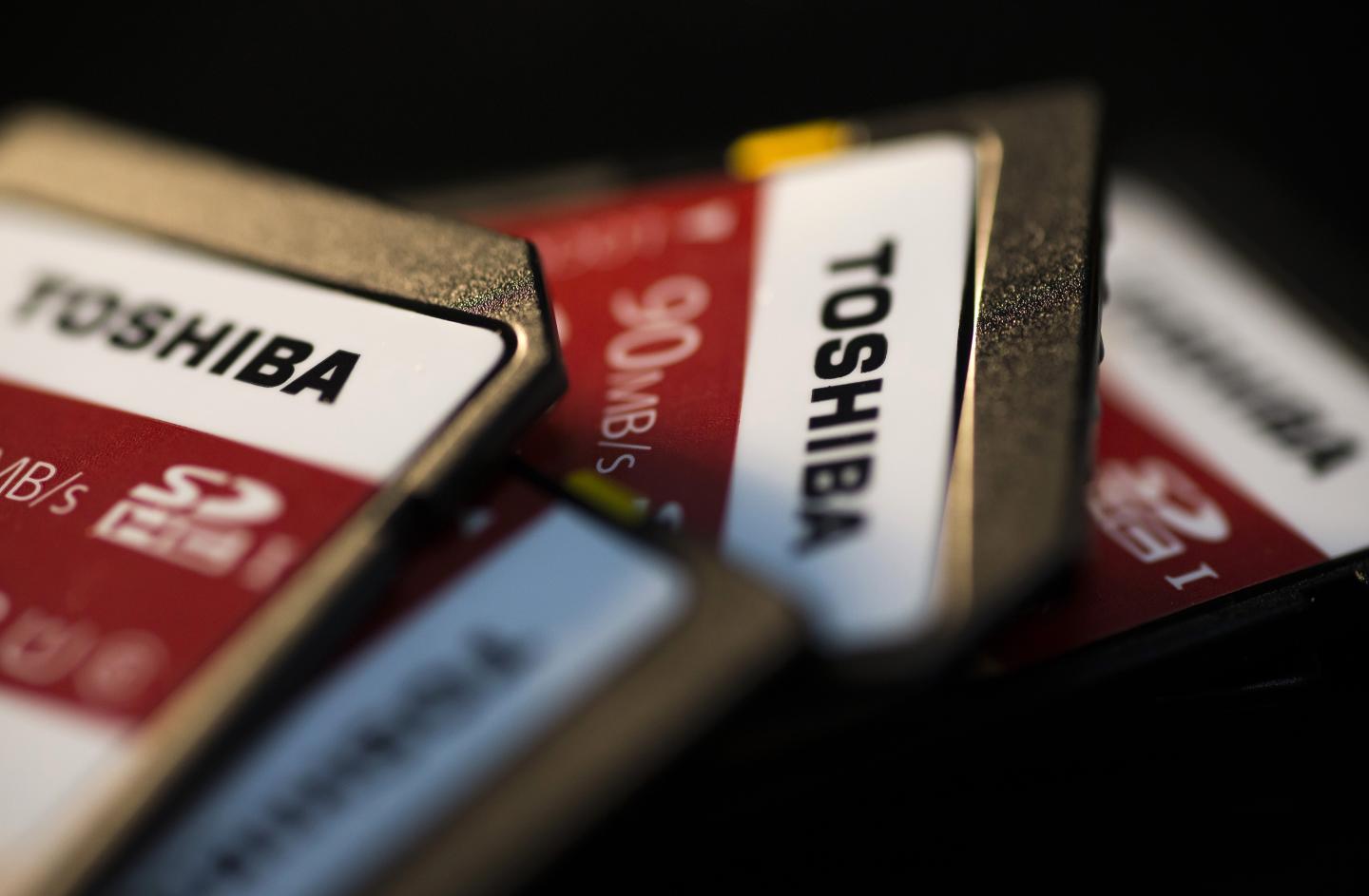 Toshiba secure digital high capacity (SDHC) memory cards.